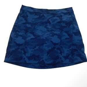 G/Fore Skort Women's Size 6 Blue Camo Faux Wrap Golf Tennis Stretch Pocket Zip